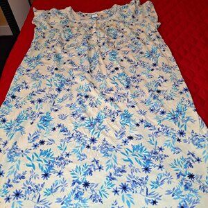 Vibrant Yellow and Blue Lounge Dress Size XL ** PRICED TO MOVE**